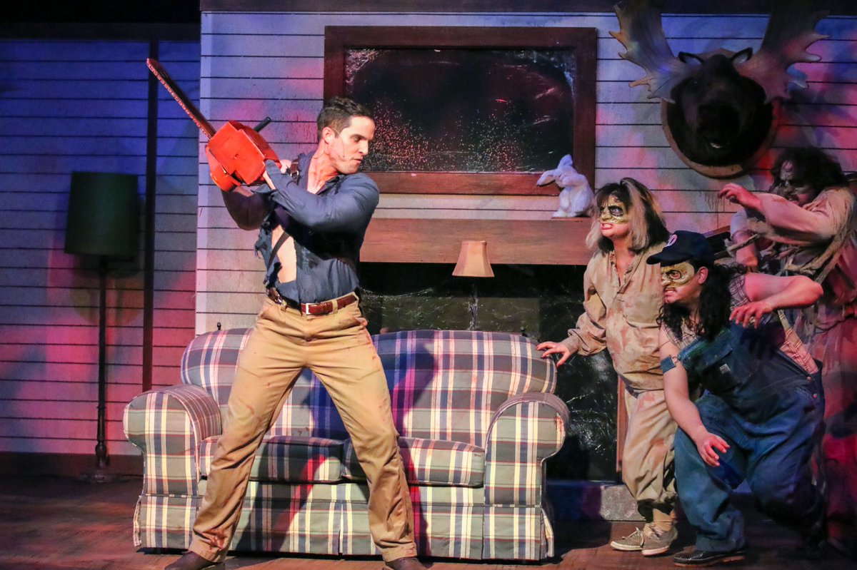 SpringerTheatre's tweet photo. The cast of Evil Dead slayed our first dress rehearsal tonight! The show opens this Thursday at the Springer. For tix>> https://t.co/oi9a5bslbU #foreverspringer #evildeadthemusical #theatre #tuesdayvibe #columbusga #exploregeorgia #spooky https://t.co/a4YEXFwfKv