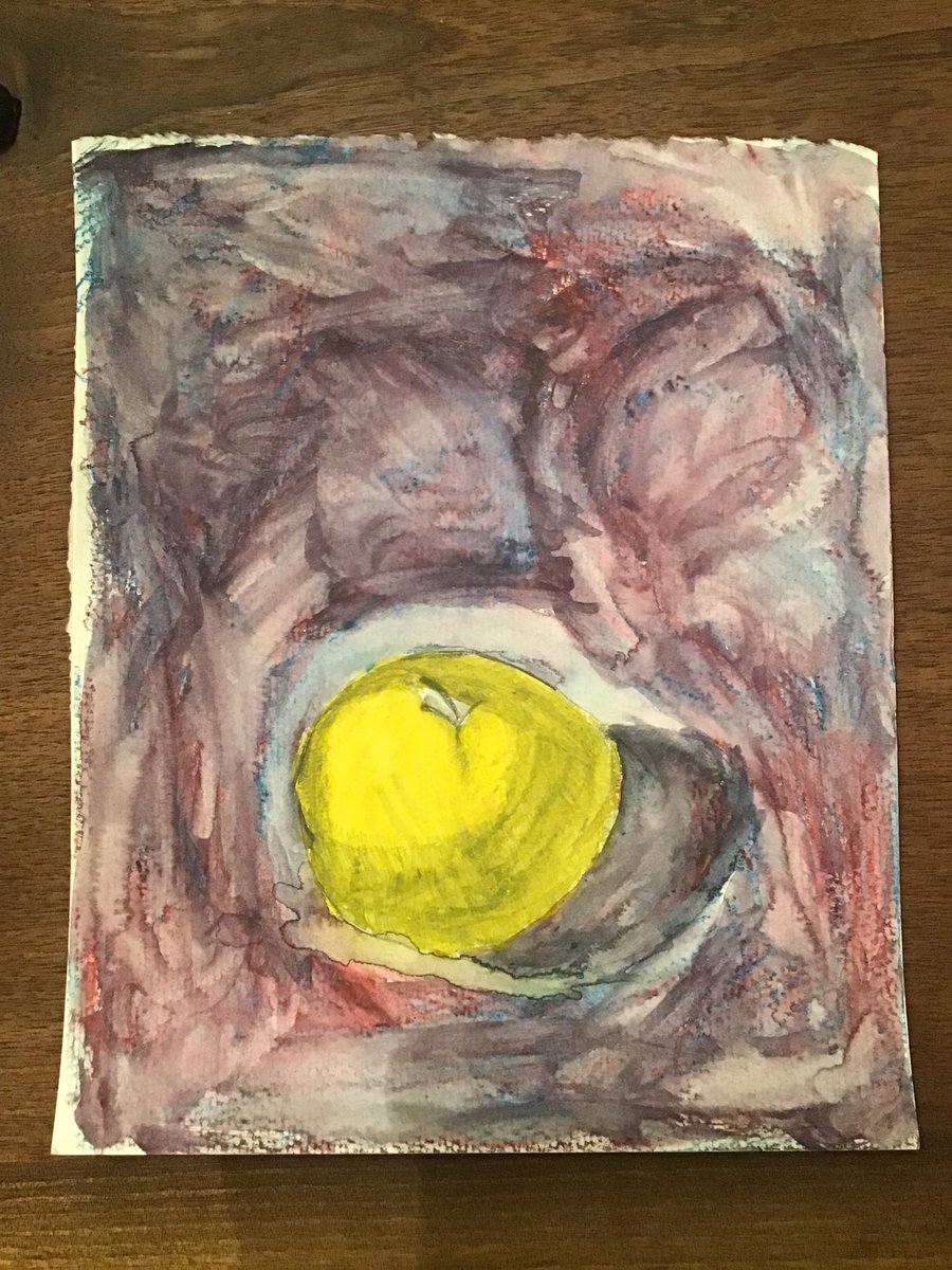 Grade 4’s had fun with Complimentary colours and watercolour pastels this month. The results were brilliant!@Panabaker_HWDSB  #form #value #complimentarycolours #watercolourpastels