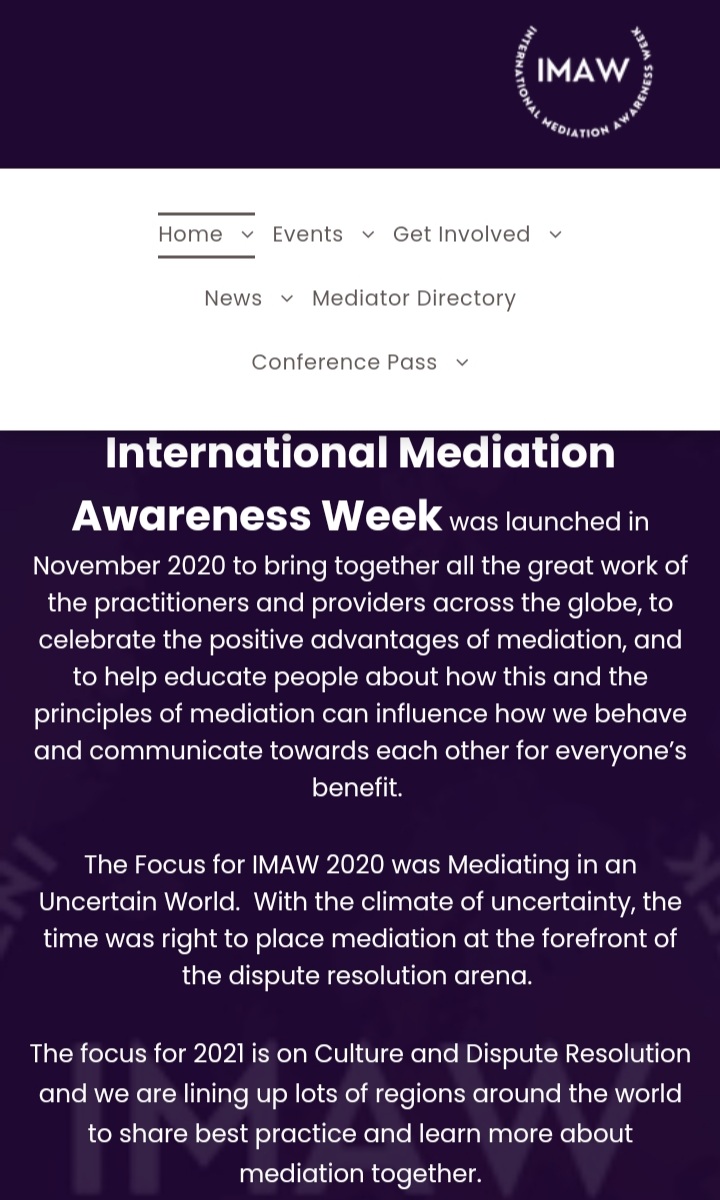 LuisOre_INA's tweet photo. Natural Resources & Conflict. Let's Engage but How? 8-12 November 2021 #IMAW - International Mediation Awarness Week
#RegistrationOpeningSoon π
https://t.co/0NOsIngoWw https://t.co/VbLNFBQukc
