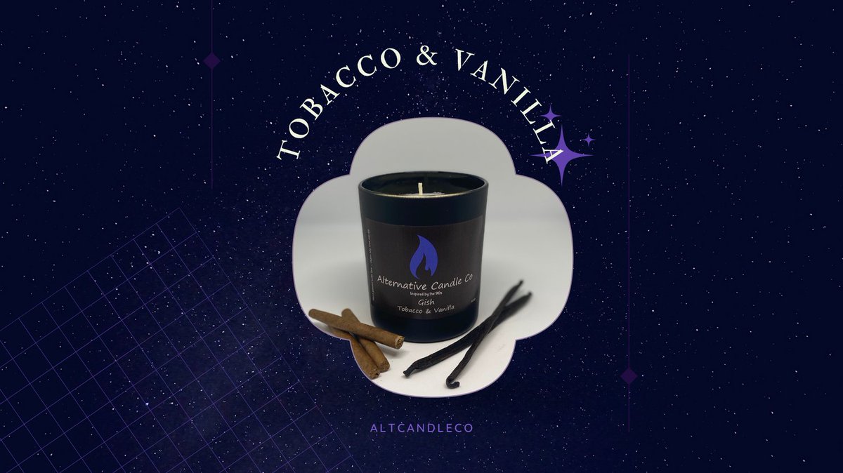 AltCandleCo's tweet photo. Tobacco and Vanilla is our chief candle maker Ali's favourite scent - unusual, deep and nothing like cigarettes, it is quite an androgynous scent which is popular as a #giftforhim 

Available in melt, tin and candle size, inspired by Smashing Pumpkins #gish

Store link in bio. https://t.co/f07j11YvOR