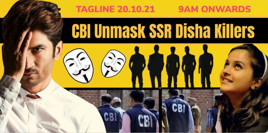 nilotpalm6's tweet image. Why her?
Why him?

Expose the truth
Expose their true character
Expose the faces behind the acts

Unmask them… ALL OF THEM

We want their identities revealed immediately don’t we SSRIANS?

Tagline 9am

CBI Unmask SSR Disha Killers