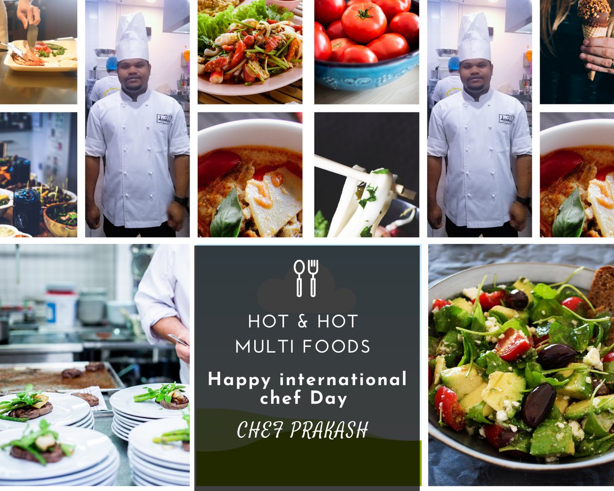 wishing every chef on
Happy international chef Day
#happy_international_chef_Day
#hotandhotmultifoods #chefprakash #chef