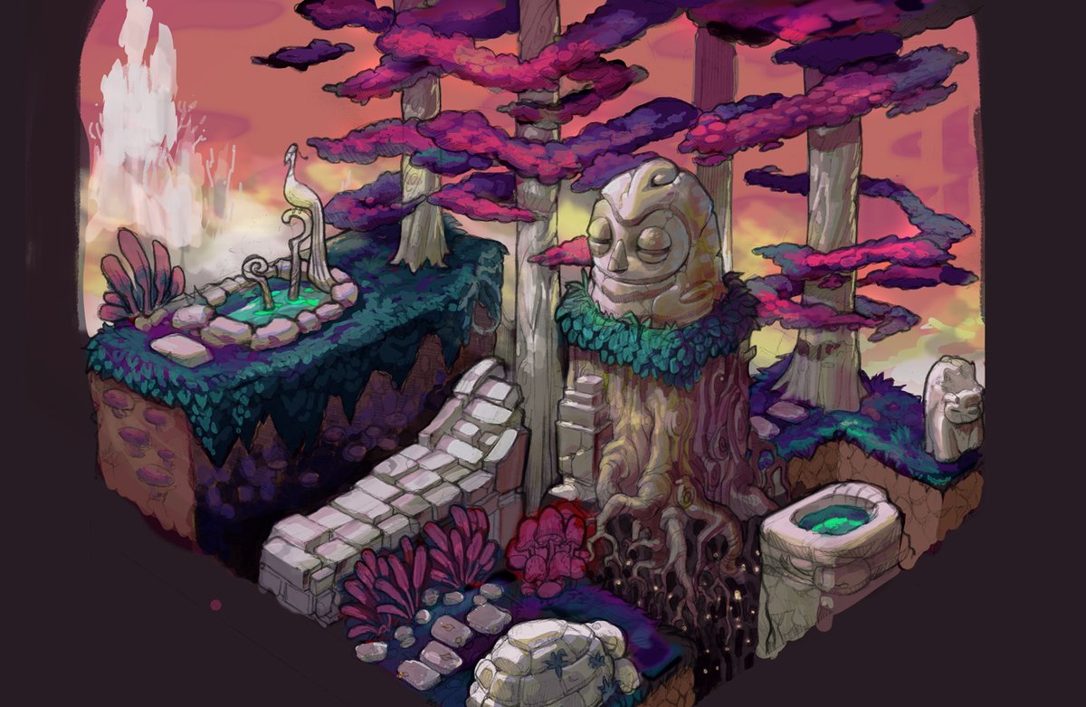 Fae Tactics is an Isometric SRPG, so you know we had to plan very distinctly different locations to battle on! It was a dream come true to get to do this kind of work for a real game and not just for fun.