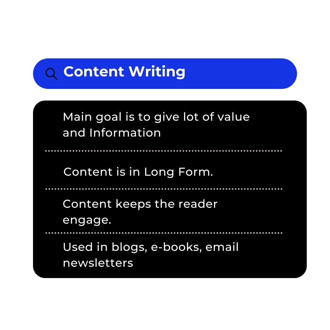 TheCreativeFlux's tweet photo. Do you think Content Writing is the same as Copy Writing? 🤔

A Big No-No!! 😐

📌 Know the Difference Between Both ⚡

A Copy Writer Sells whereas A Content Writer Informs. 😎✌ https://t.co/wceSQ1bl4a