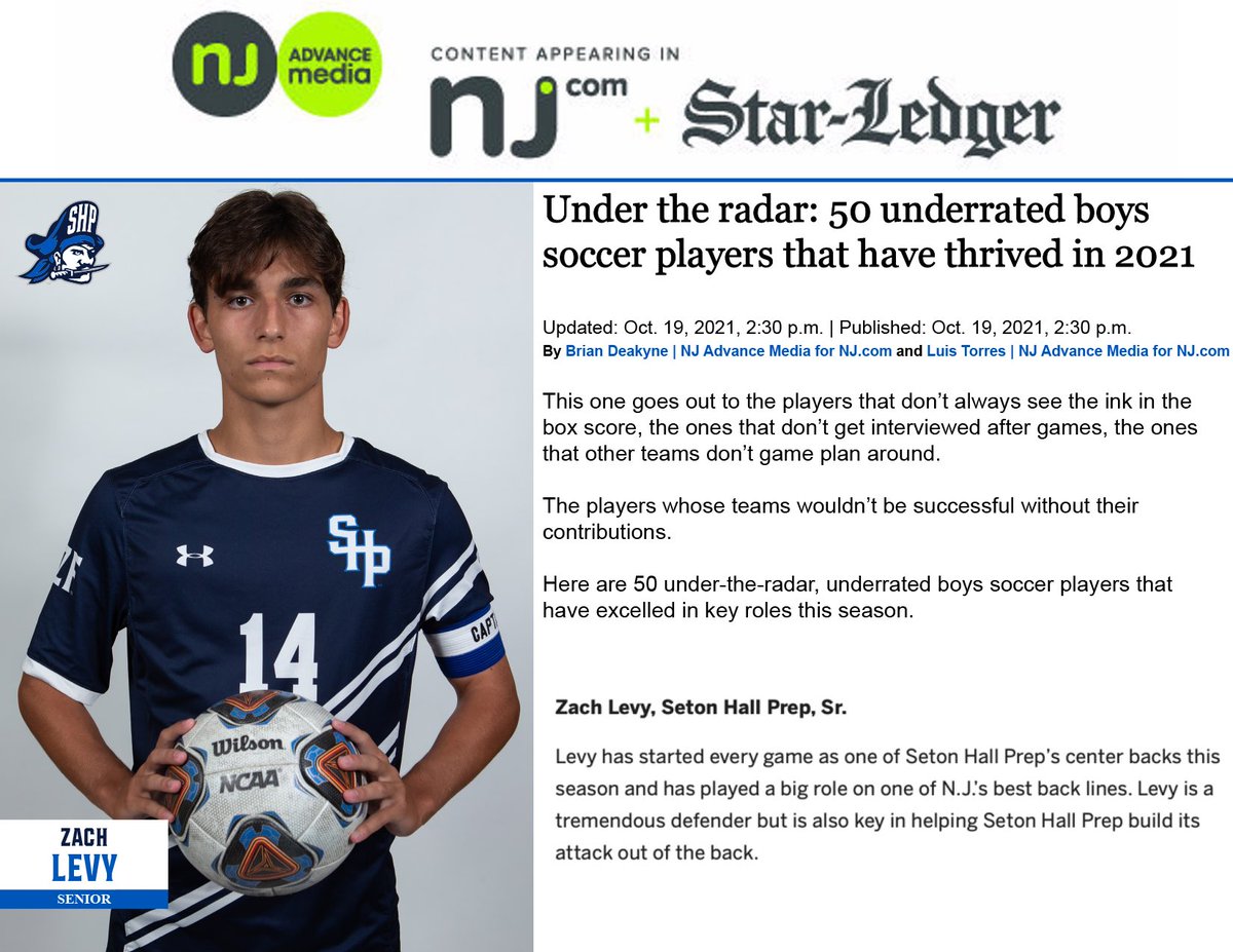 SHPpirateSoccer's tweet photo. CONGRATULATIONS to Senior @ZAL14futbol on the feature by @njdotcom on the selection Under the radar: 50 underrated boys soccer players that have thrived in 2021. Well done and keep grinding!

#HZF #SHPtogether⚽️ #WEWILL #TEAM

#soccer #highschoolsports #nj #newjersey #prepsoccer https://t.co/NERDmij2eE
