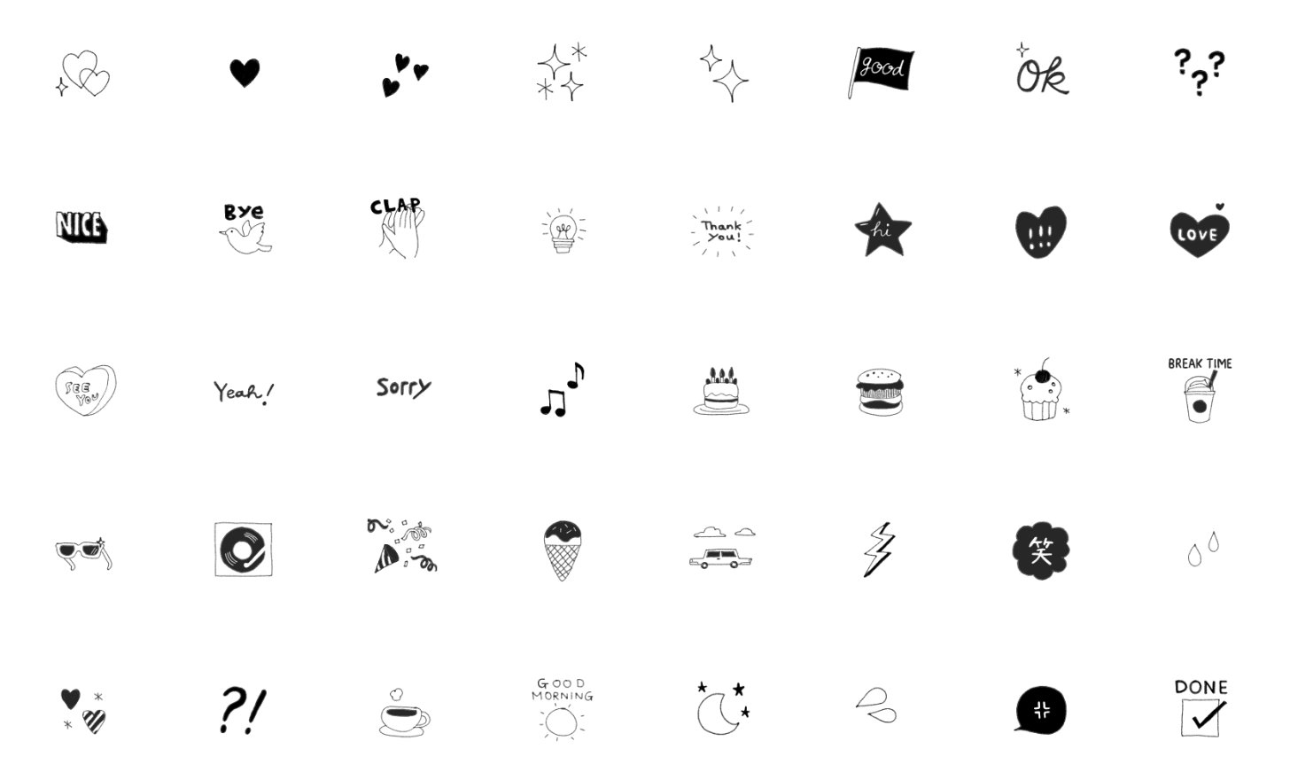 くま吉と愉快な仲間達たち ノンキャラの絵文字もリリースしました 動く モノクロシンプル ボールペン絵文字 T Co Wspe4koo1a ボールペンで描いたみたいなシンプルな絵文字です Lineスタンプ T Co Gzjouxdtxi Twitter