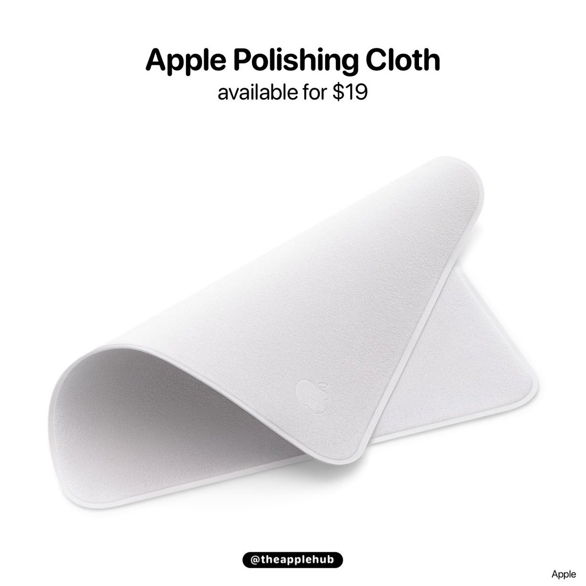 theapplehub's tweet photo. Apple is now selling a polishing cloth for $19 and delivery times have slipped into December. Would you get one? https://t.co/p35S5oMzeE