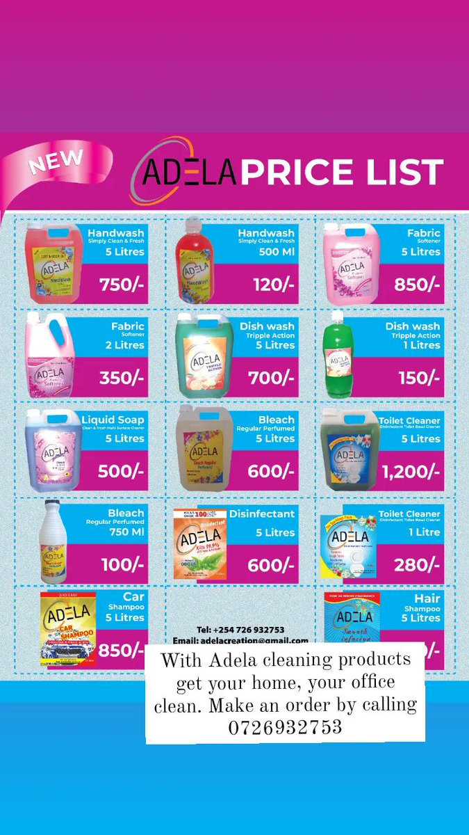 Happy Mashujaa Day!!! Nobody does it better like Adela cleaning products. Make an order today and we will create a happy face for you😊