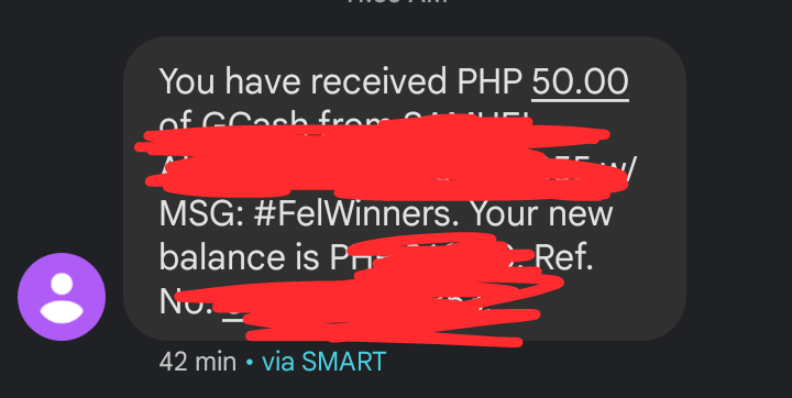 nisvtan's tweet photo. Another win from @felgives thank you so much po, God bless and more sponsor to come๐ฅฐ
#FelWinners https://t.co/L9hZ8fVgXX