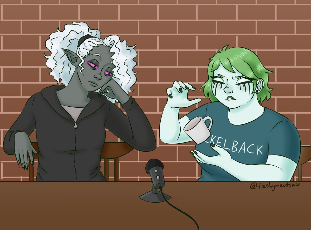 fleshymeatsack's tweet photo. Fanart of Ev showing off her sick ghost tricks to Riley! @LessIsMorgue :) https://t.co/SZGG3hcszp