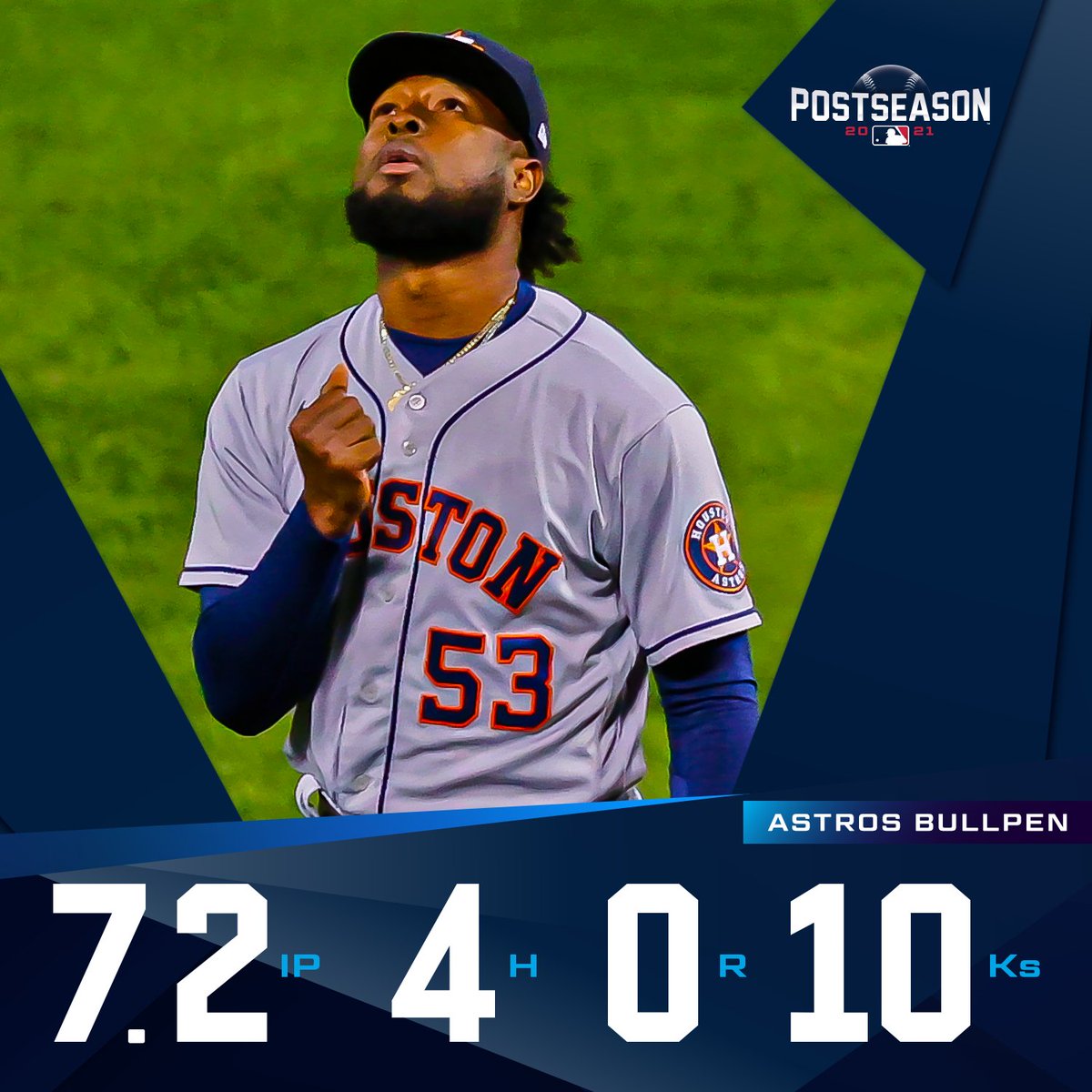 MLB's tweet photo. The @astros ’pen was STRONG tonight. https://t.co/hLWM3cTFfk