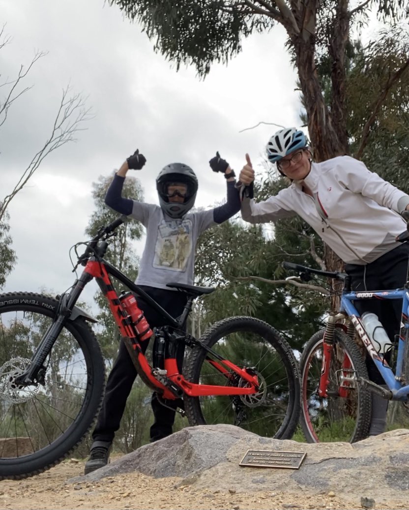 bikma5's tweet photo. Our rigs (bodies &amp; @TrekBikes) may be decades apart, but my son and I still have so much fun together #mountainbiking @stromloforest #wombatjunction @TrekBikesAust #trekfuelex7 #trek8000 https://t.co/6oTQxU7nPF