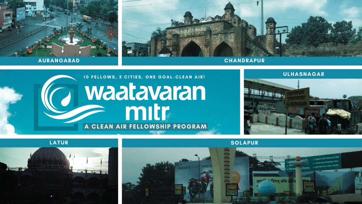 waatavaran's tweet photo. *APPLICATIONS OPEN*

We are looking for young and passionate individuals in #Ulhasnagar, #Solapur, #Chandrapur, #Aurangabad and #Latur to help us to strengthen and grow the clean air movement in #Maharashtra. 

Application form: https://t.co/ltuXSWYvu0

#WaatavaranMitr https://t.co/NYfOjqWt5g