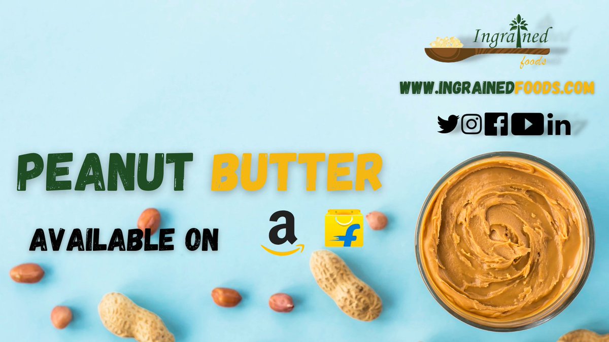 FoodsIngrained's tweet image. #ingrainedfoods #peanutbutter #allnatural #classic #chocolate #creamy #crunchy #Twitterposts #trendingtopics #trendingnow #indian #vocalforlocal #healthy #fitness #vegan #amazon #flipkart #wellness #healthyeating #nutrition #healthylifestyle #Twitter #TwitterIndia