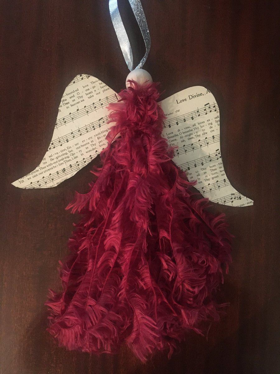 Writingmama01's tweet photo. Excited to share the latest addition to my #etsy shop: Angel Christmas Ornaments https://t.co/dj0fxsIol1 #christmas #angel #ornament #holiday #yarn #handmade #red #music #photosbyrebcreations https://t.co/eqOPSuREhe