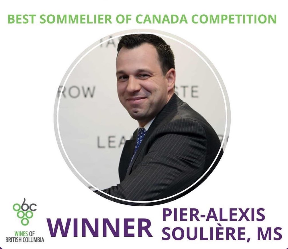 <a href="/pa_souliere/">Pier-Alexis Soulière, MS</a> est le Meilleur Sommelier du Canada 2020! 🇨🇦🍷 <a href="/LaSAQ_officiel/">lasaq_officiel</a> #BSOC2020