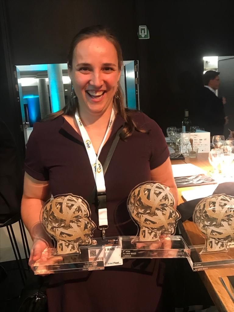 MoermanG's tweet photo. About last night…May I present An Van Waes? An is fleet and mobility manager within Luminus, she was awarded for Fleet Mobility, new energy and got the Silver for Fleet owner 2021! Thanks @an_waes to inspire and motivate us to go electric @LuminusEnergie @link2fleet @katleen555 https://t.co/J1EjA4LHKe