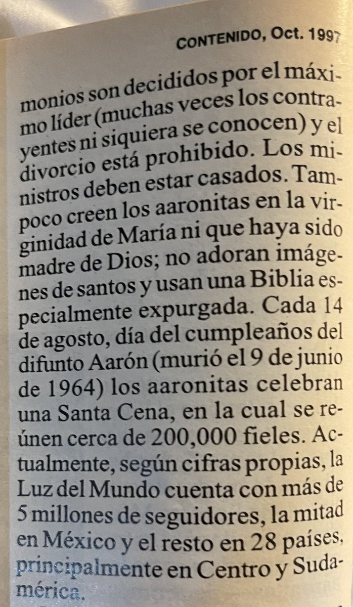 DaliaOCIR85's tweet photo. @DLaFuenteMoises En esta revista de contenido del año 1997, se ve desde cuando tenían infladas las cifras de seguidores… muchas personas de la iglesia lo saben y siguen mintiendo🤦‍♀️
#LLDMSECTA
#FALSOSAPOSTOLES https://t.co/6gKlcEKjNu