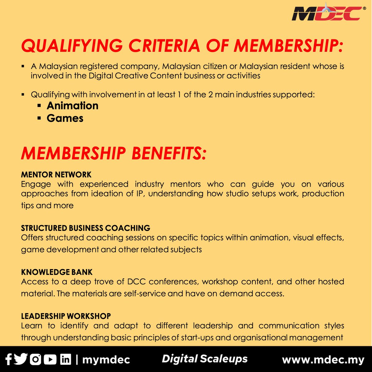 mymdec's tweet photo. Register today to get your FREE MEMBERSHIP for the full #MYMDEC DCC INC program worth RM500/year per studio!
Be a globally competitive #Digital #Content #Creators and #Creative #Tech Company and register before 31 October.
#MyDIGITAL
@GopiAtMDEC @mahadhir_aziz https://t.co/HZwgOs8nup