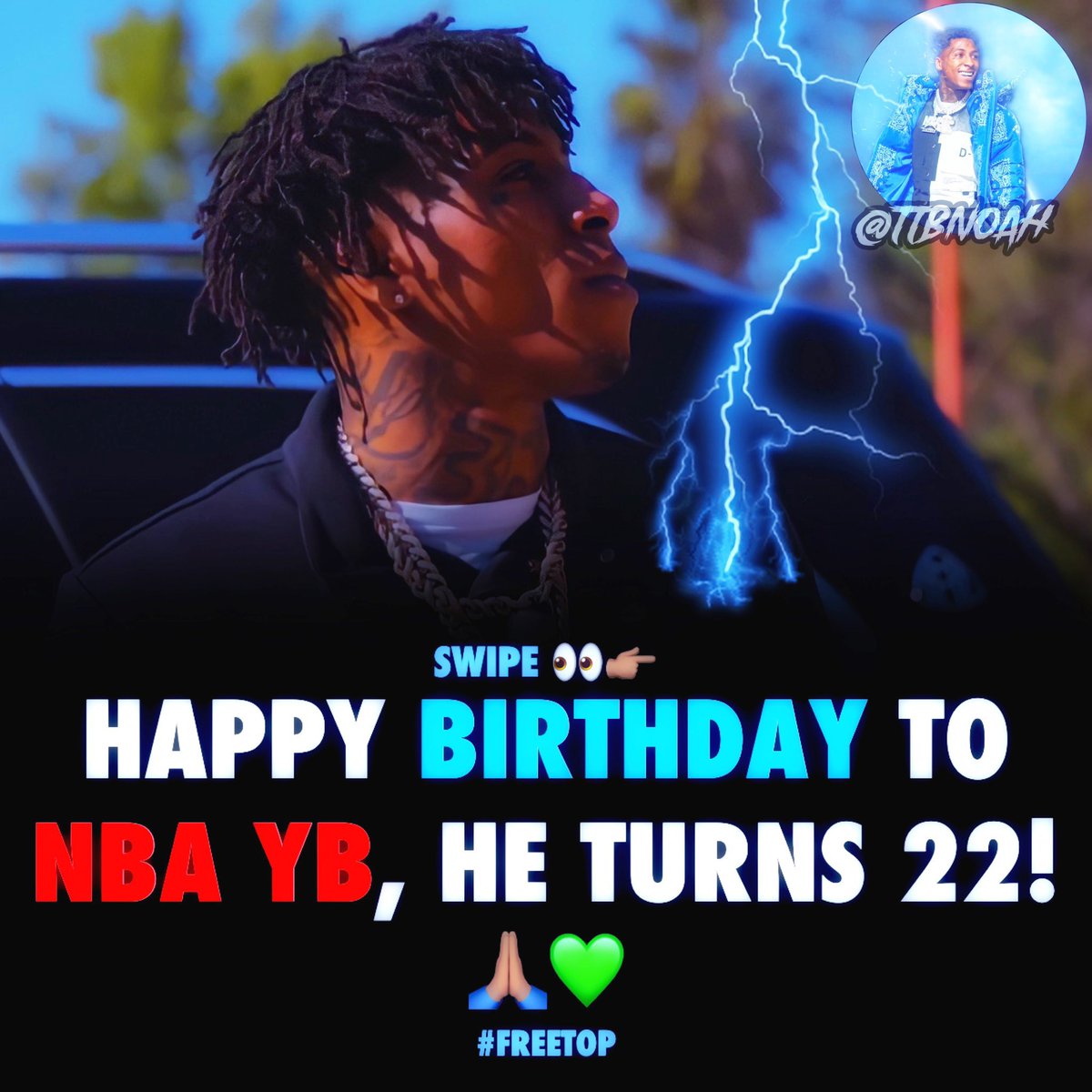 Happy 22nd Gday 🎁🎉🎊💚🐍YB #FREETOP