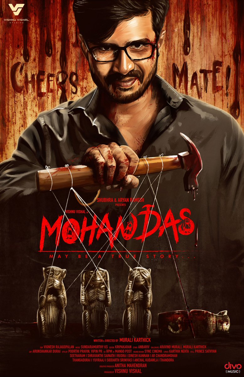 Here is the #MohandasSecondLook 🔨 Cheers mate!

#Mohandas @VVStudioz @aishu_dil @Indrajith_S @im_the_TWIST @24frps @editorKripa @SundaramurthyKS @anbariv @meshariqhasaan7 @ash_raghavan @lalluTweets    @thanga18 @proyuvraaj