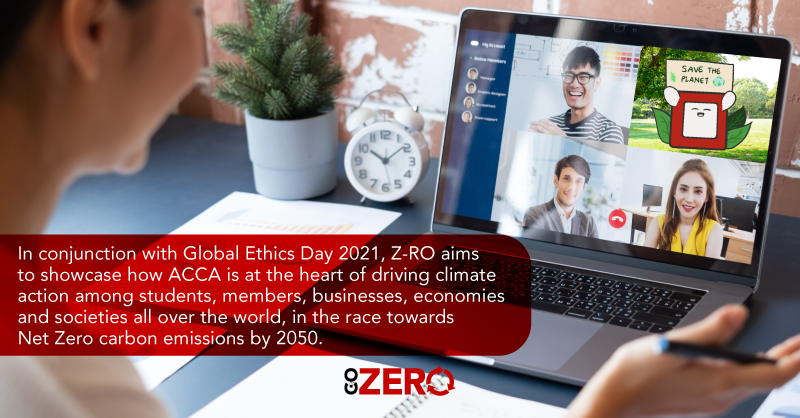 ACCAMalaysia's tweet photo. Meet Z-RO and together we support #MyGoZero for a zero-waste lifestyle ♻️
In conjunction with Global Ethics Day 2021, #ACCAZRO aims to showcase how ACCA is at the heart of driving climate action among students, members, businesses, economies and societies all over the world. https://t.co/dxyDQ4O3u7