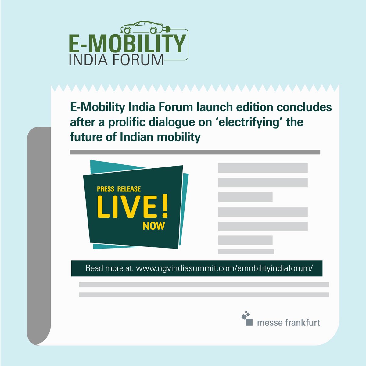 The launch edition of @EmobilityF , powered by @NgvSummit ,succeeded in bringing the industry face-to-face to discuss the way forward for EVs, on 7th October in New Delhi.
For detailed insights, check out the press release: ngvindiasummit.com/emobilityindia… 
#emobilityindiaforum #emobility