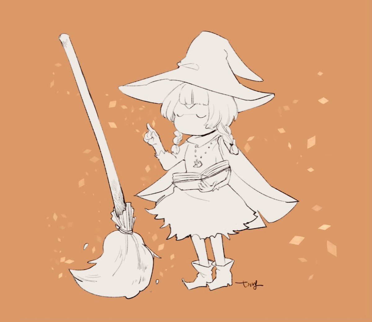 「🧙‍♀️
#sky星を紡ぐ子どもたち 
#thatskygame 」|時のイラスト