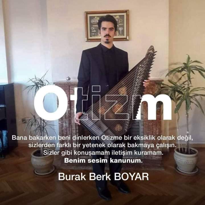 Otizmli gencimiz Burak Boyar Yıldırım Beyazıt Üniversitesi Devlet konservatuar mezunu.3.lük ile bitirdi.Alişan Budak ile Kardeş Mızraplar grubu oluşturdular.Albüm hazırlıyorlar.Youtube da 1000 abone ulaşması için destek olurmusunuz. 

youtube.com/channel/UCSvnM…
