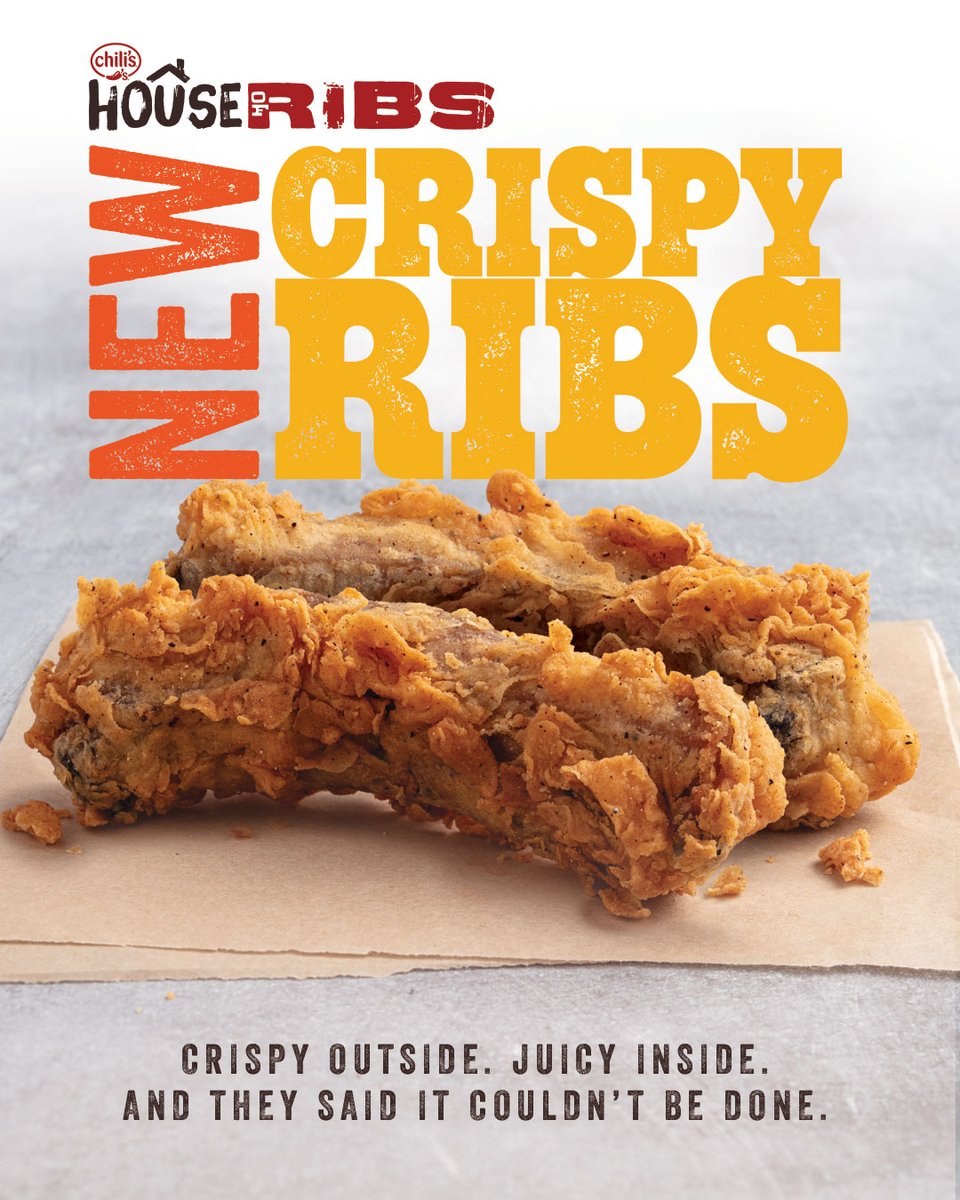 ChilisUAE's tweet photo. We make the impossible possible. Introducing the new... #CrispyRibs. Only at #ChilisUAE. https://t.co/OuuoNuUOq2