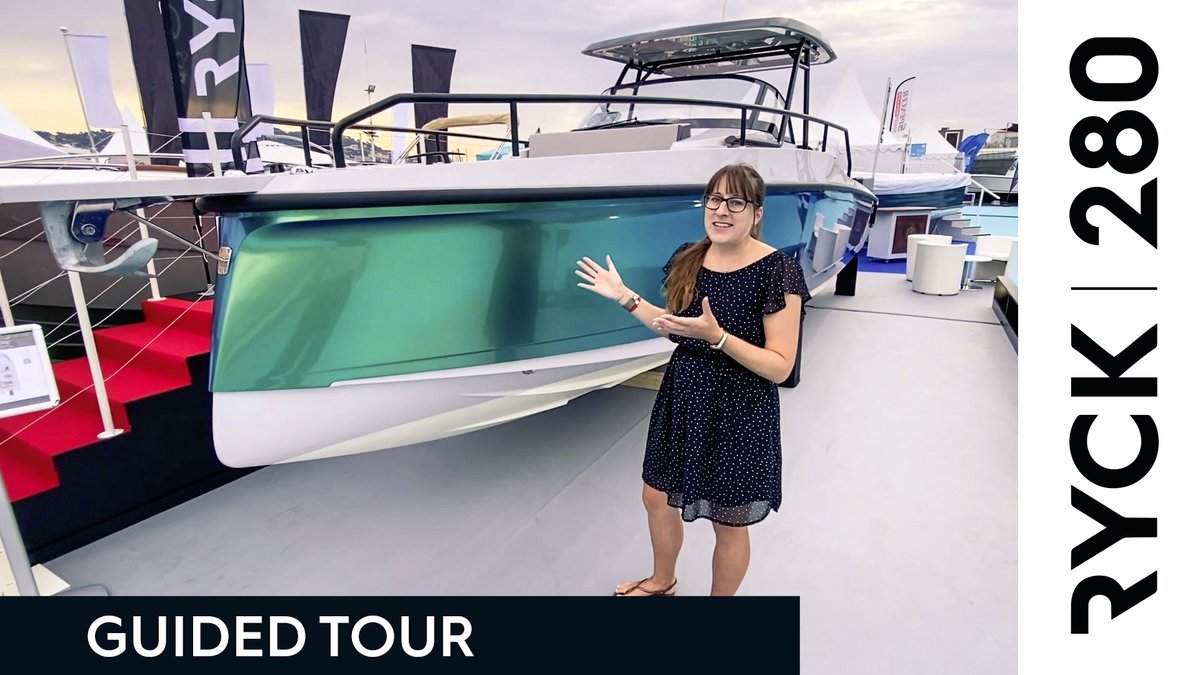 HanseyachtsAG's tweet photo. The first model of the new powerboat brand #RYCK Yachts welcomes you on board. Take a look around with us and discover the many possibilities that the RYCK 280 has in store for you: whether as a cosy weekender or a sleek water-skiing companion: https://t.co/vspgFIIFaS https://t.co/hgOaVvEqBT