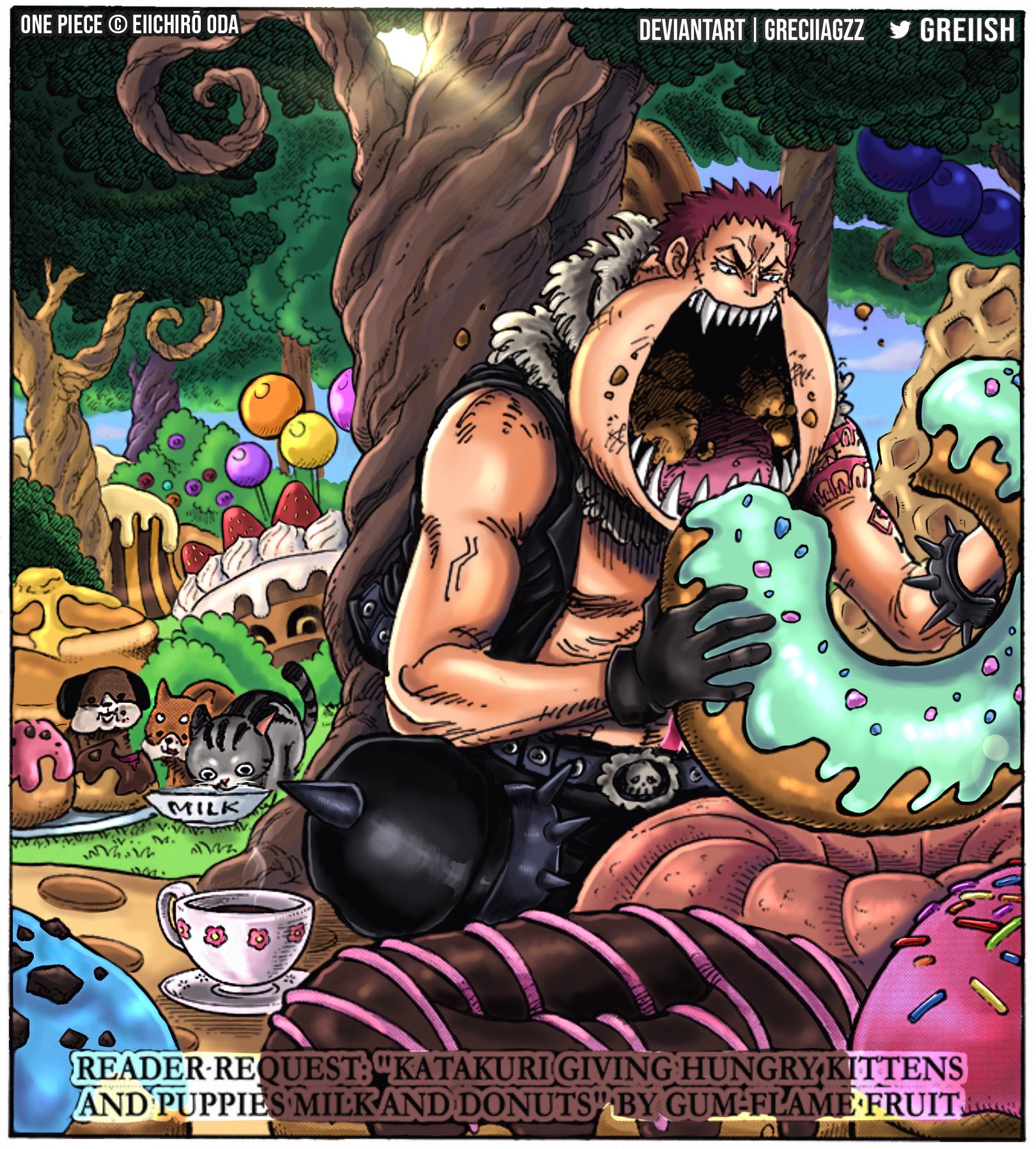 Grecia Katakuri Coloring Of Cover Page From One Piece Chapter 1005 Onepiece T Co Kzzusihkf2 Twitter