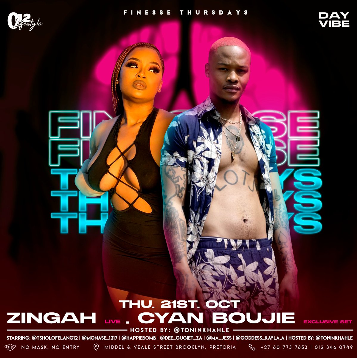 We got something electric coming up this Finesse Thursday <a href="/012_Lifestyle/">012 Lifestyle_brooklyn</a> ! 
<a href="/CyanBoujee/">Cyan Boujee</a> with the groove, and we’re celebrating <a href="/Zingah_LOTJ/">Himmy The Lawd</a> getting his plaque with a live performance! 🔥🔥