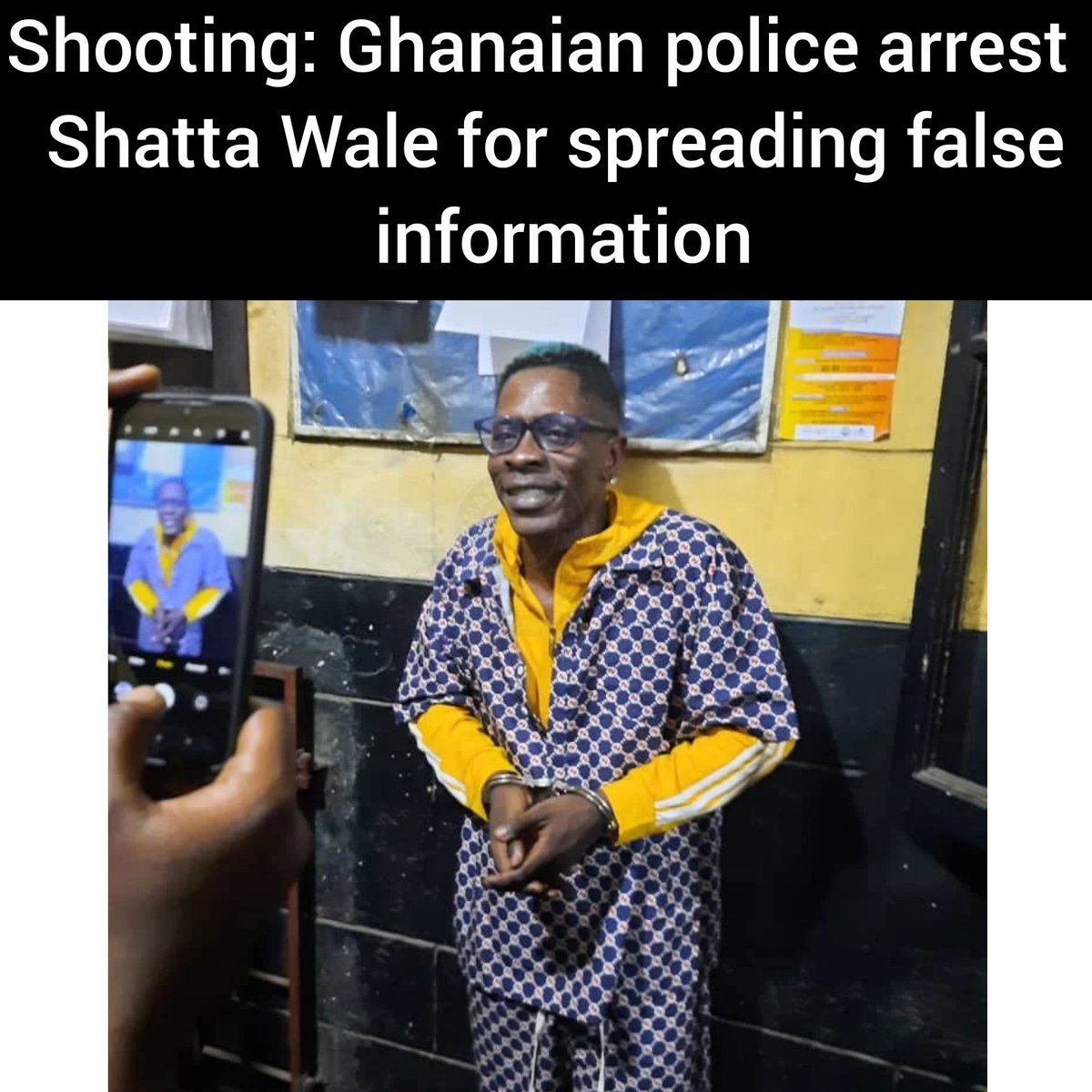 BInformednaija's tweet photo. The Ghana Police Service has arrested popular dancehall singer, Charles Nii Armah Mensah popularly known as Shatta Wale for spreading false information.
#news #Shattawale #dancehallsinger #ghana #beinformednaija https://t.co/XE1RMIGWyN