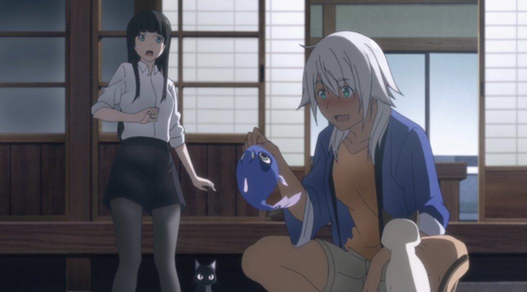 アニオタ社会人 今日のレビューアニメ ふらいんぐうぃっち 一人前の魔女になるべく青森に修行にやってきた木幡真琴ちゃん 修行といってものんびりマイペースな彼女を見てると可愛く見えてきます 極度な方向音痴ってとこもポイント