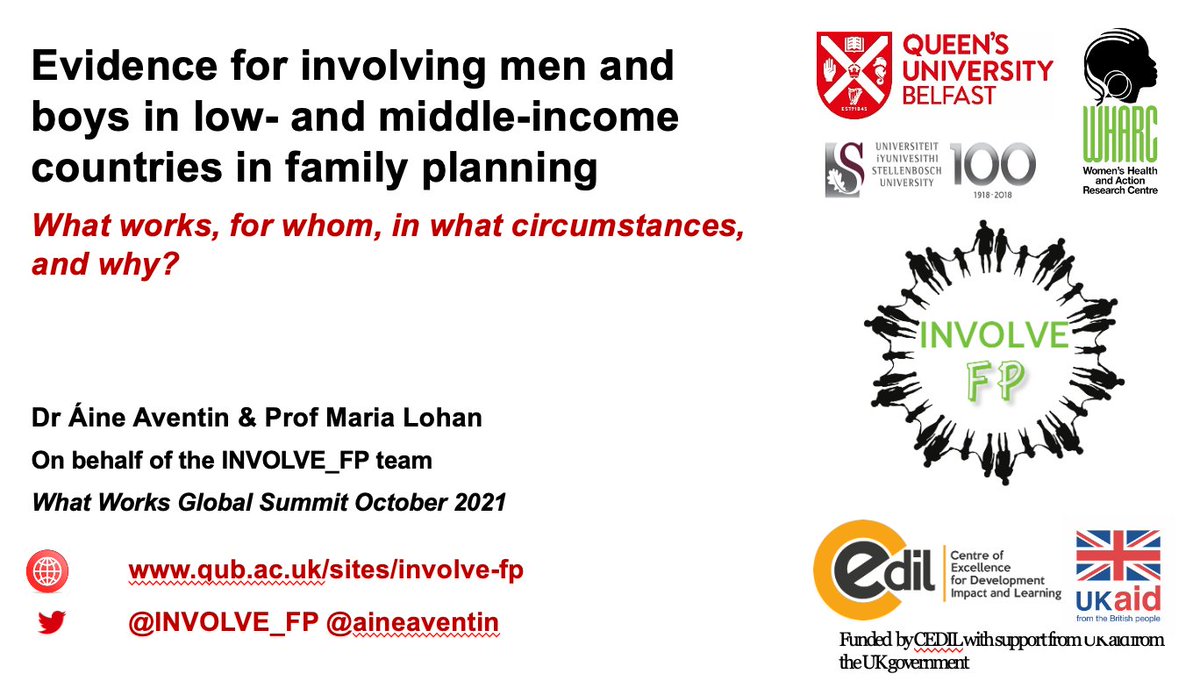 Really enjoyed our session on #genderequity and #Evidence4Dev @WWGS2021 today. Thanks to <a href="/DrSabinaSinghM/">Sabina Singh, PhD</a> for chairing.  <a href="/INVOLVE_FP/">@INVOLVE_FP</a> <a href="/QUBSONM/">QUBNursing&Midwifery</a> <a href="/CEDILProgramme/">CEDIL</a>