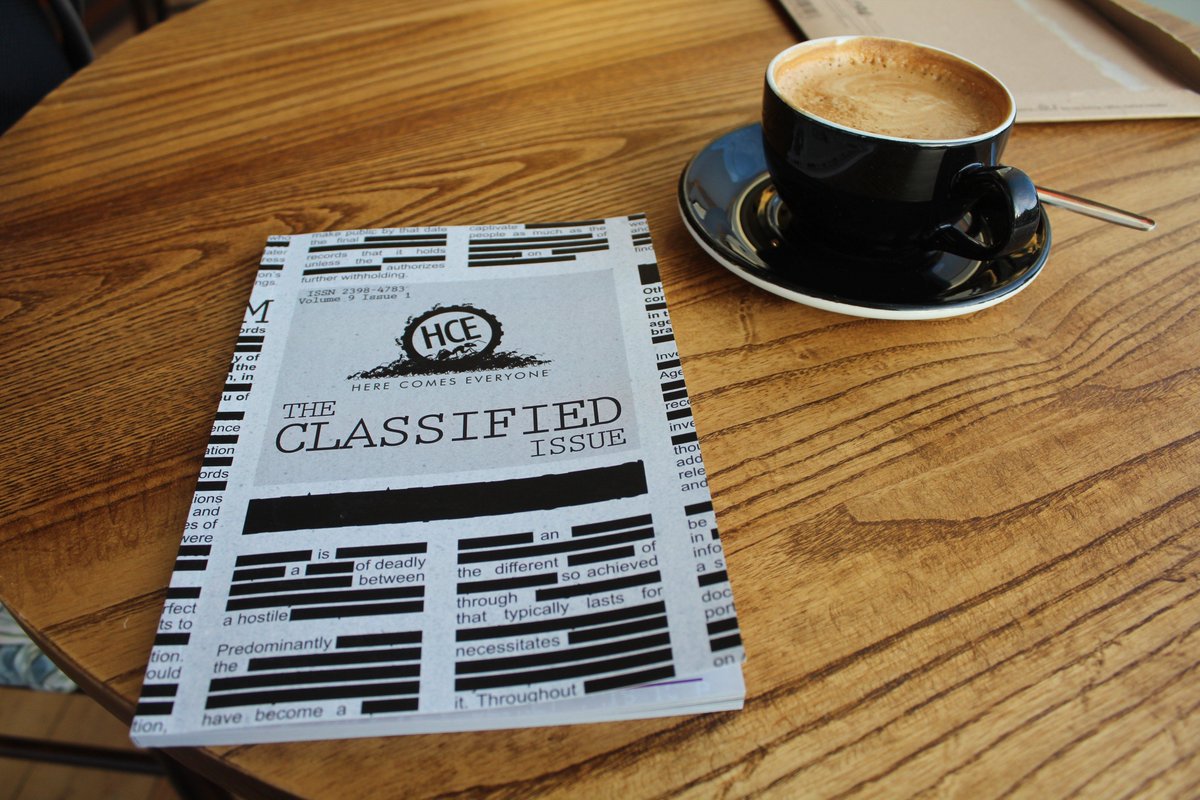 HereComesEvery1's tweet photo. Remember in 2020 when our sales of #TheClassifiedIssue got interrupted by the pandemic?

HCE still has print copies! It's a brilliant #magazine, if we say so ourselves, and would make a great #GiftIdea for the #writers/ readers/ #artists in your life...
https://t.co/54lKVaB3Ni https://t.co/etsRtzRXvm