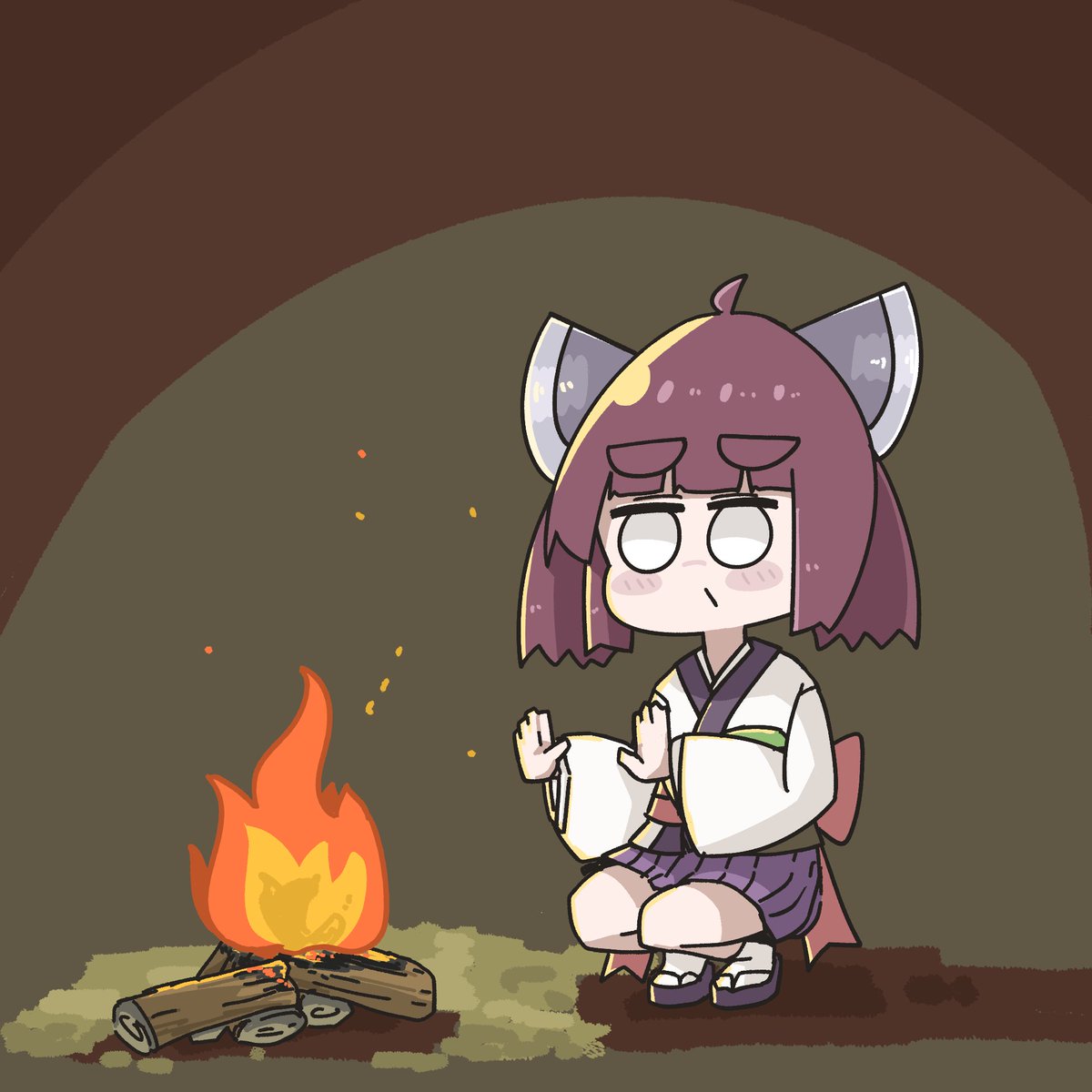 東北きりたん 「暖まるたん 」|毛玉猫🍄＠Skeb募集中のイラスト
