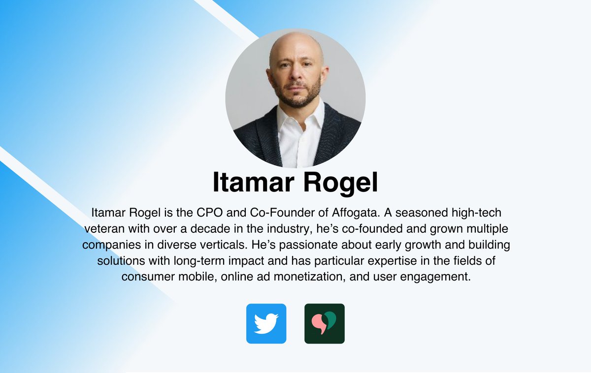 TDC_israel's tweet photo. UPCOMING EVENT: Handling Twitter-scale data 🤩

@itamarro , Co-founder and CPO of Affogata
Itamar will be talking about how to deliver value with Twitter data and you can’t miss it!  Register here 👉👉  https://t.co/VN4K8ElOqI https://t.co/0oVYCLJOzg