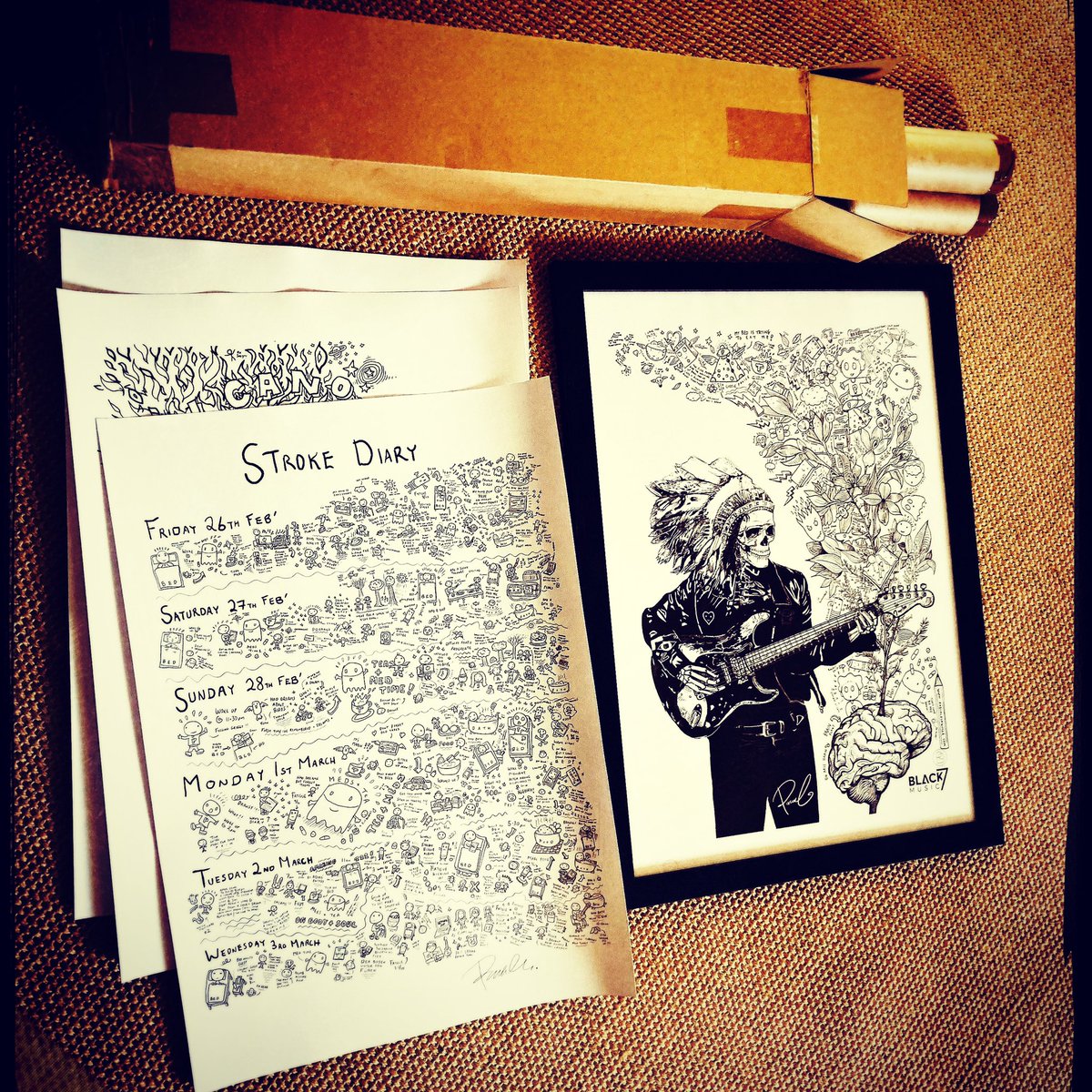 The prints for the exhibition have arrived. Looking good. Yippee.