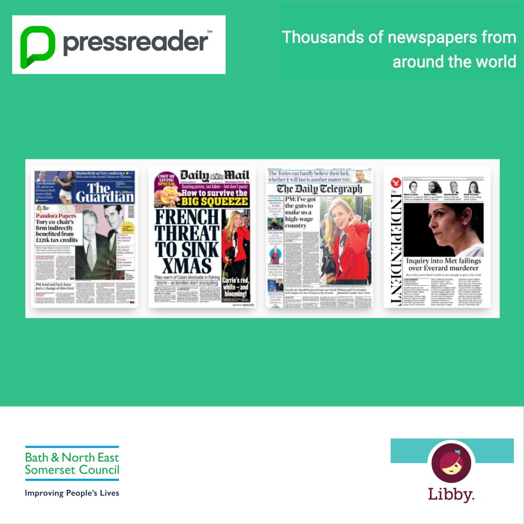 bnes_libraries's tweet photo. Where do you get your news from? 🗞

We get ours from PressReader! It's part of our digital library which means it's all completely free! 😆

Take a look for yourself 📰 https://t.co/f7Negd1Ziy

#VirtualLibrary #BathnesLibraries #InfoThursday #PressReader #eNewspapers https://t.co/fY0o4tMtvp