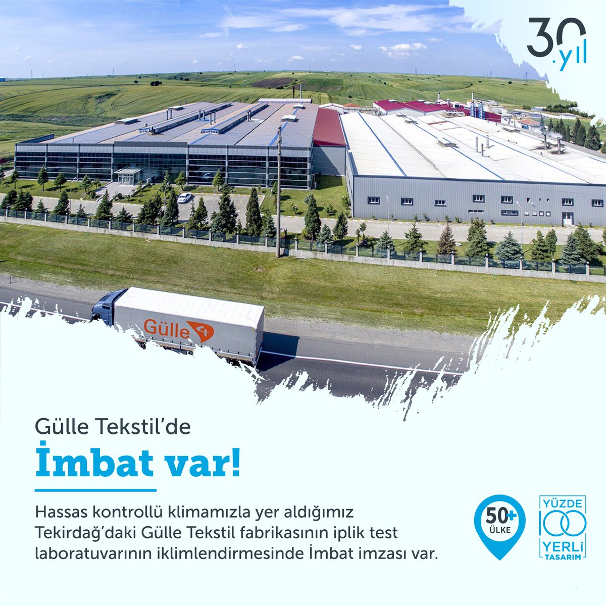 imbathvacr's tweet photo. #HassasKontrollü klimamızla yer aldığımız Tekirdağ'daki #GülleTekstil fabrikasının iplik test laboratuvarının iklimlendirmesinde İmbat imzası var.
#30yıl #30years #hvac #hvacr #textile #fabrika #laboratory #tekirdağ #closecontrol https://t.co/tYJhywPblr