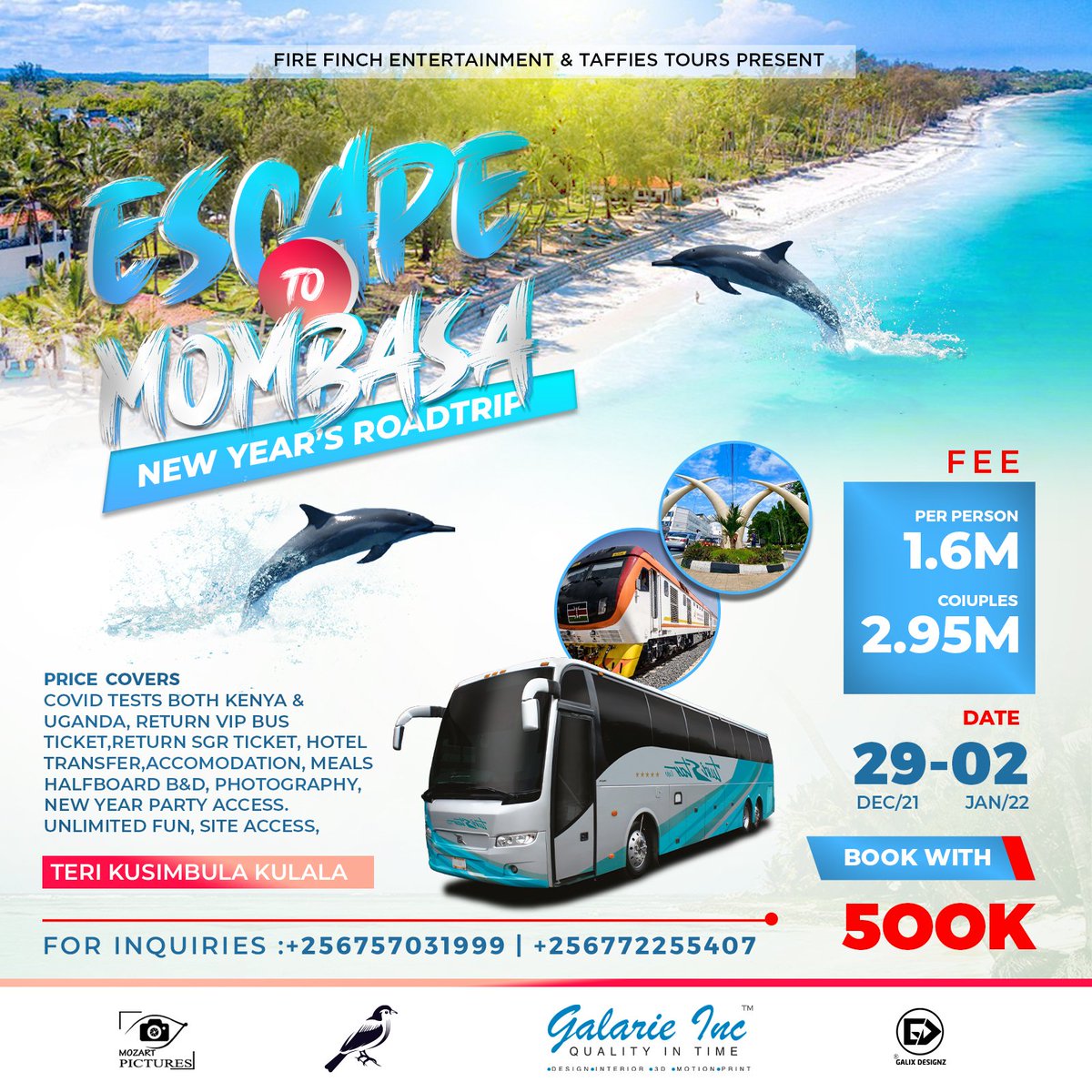 FireFinchEnt's tweet photo. We shall be in Mombasa this december till January 2022
#escapetomombasa https://t.co/MZ2Vi8sTsU