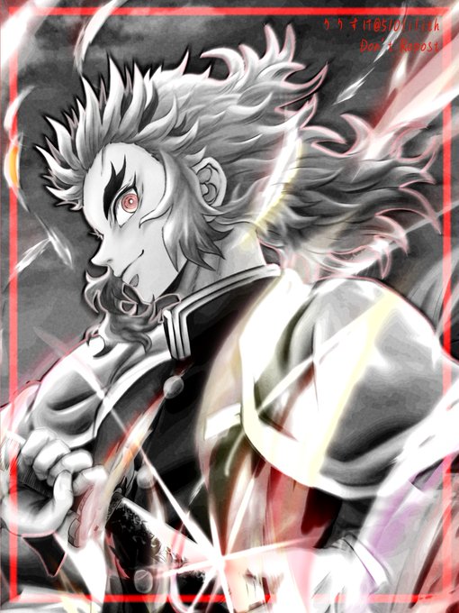 Lilith-ke🔥りりすけさんがTwitterに投稿した煉獄杏寿郎(鬼滅の刃)のイラスト。