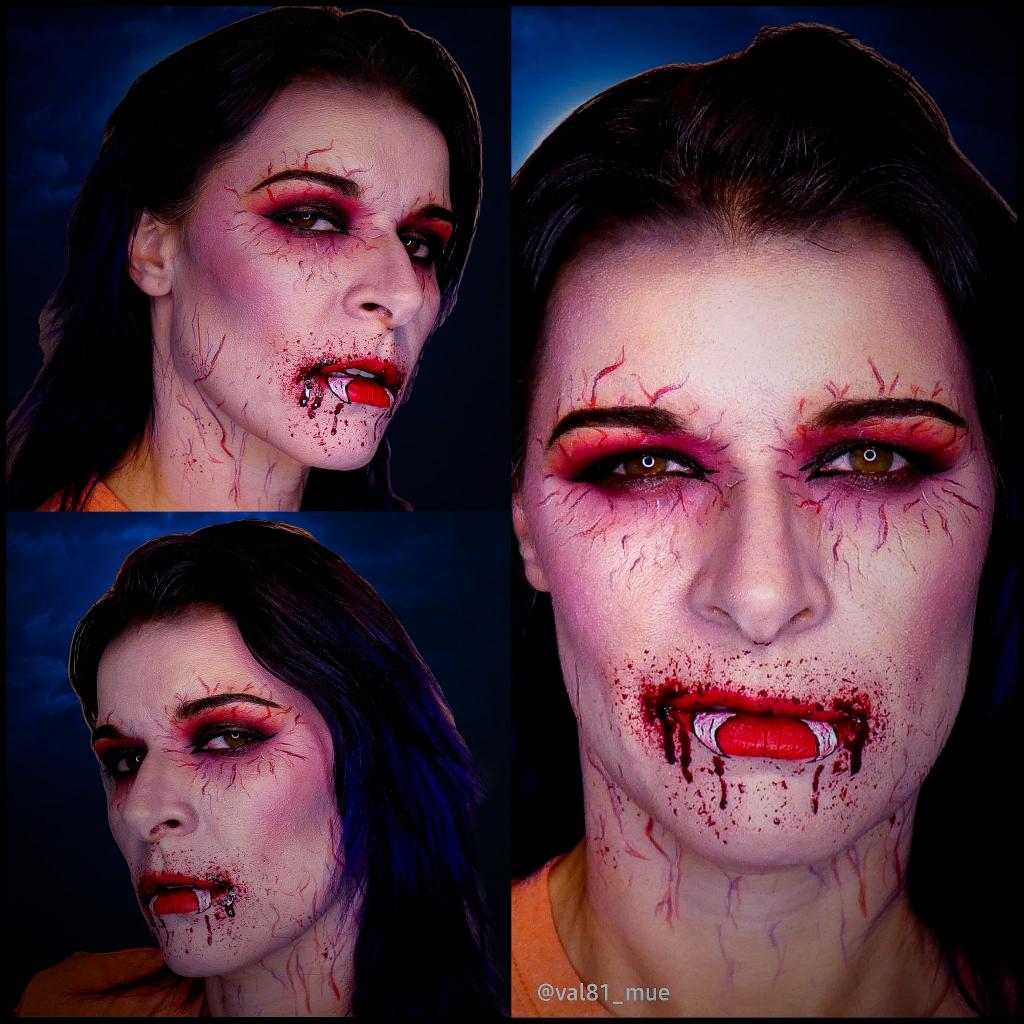 val81_mue's tweet photo. My first #Vampire #makeLook ๐งโโ๏ธ
@hudabeauty Rose Gold Remastered Palette
@MorpheBrushes brow pencil Java
@lagirlusa mixing pigment white
@bowitzkis professional face paint
@treStiQue good vibes mascara
@mehronmakeup stage blood
@tartecosmetics tarteist double take Eyeliner https://t.co/tSlUP1UCCA