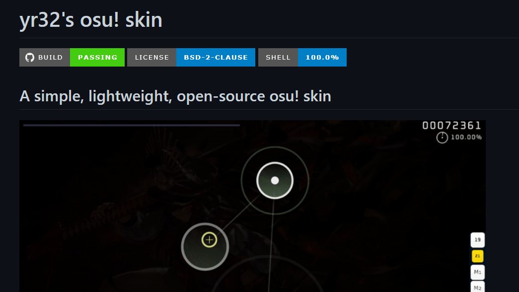 Github 真にオープンソースな Osu Skinを作った ツイレポ