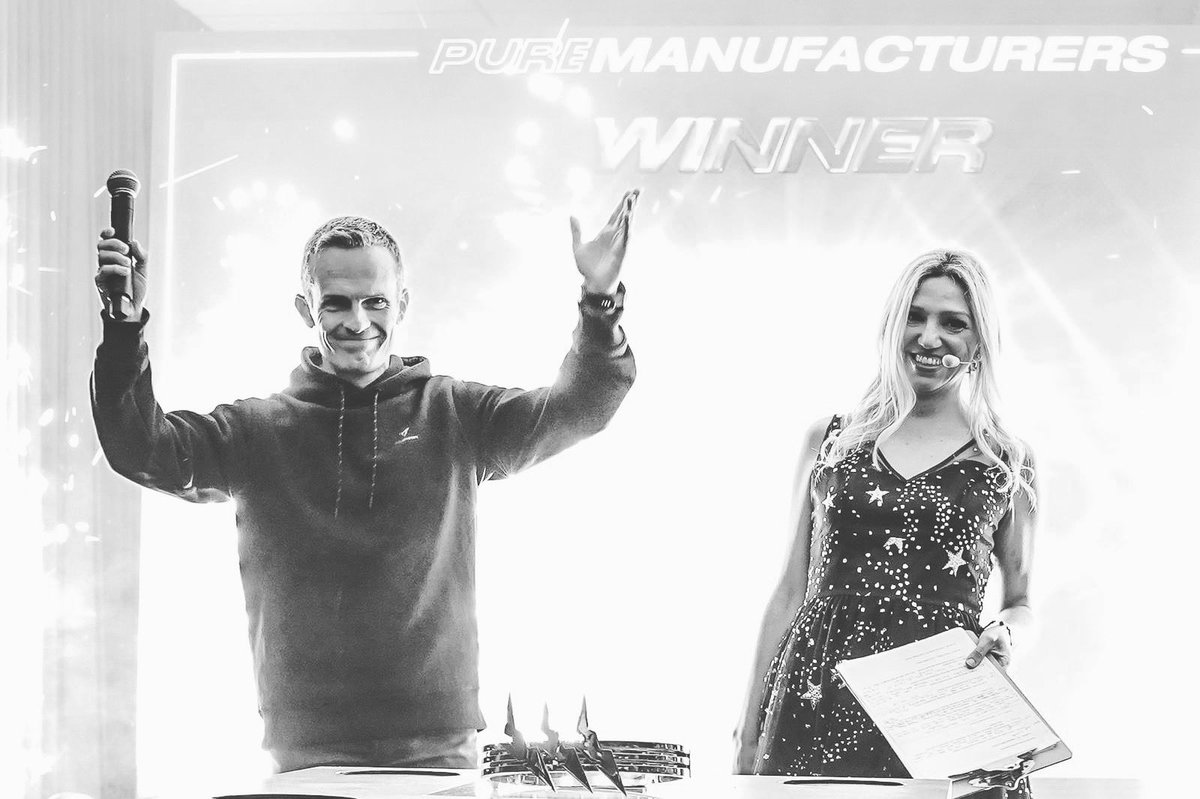 MarietaEvans's tweet photo. It was written in the stars ⭐️ 

After having seen @XaviSerra7 go through hell and back and suffer like never before in the @pure_etcr Hot Zone I was specially touched I was able to share this moment with him on stage 

Congratulations @Cupraracing 

📸 @atworldphotography https://t.co/IMNPea5RD6