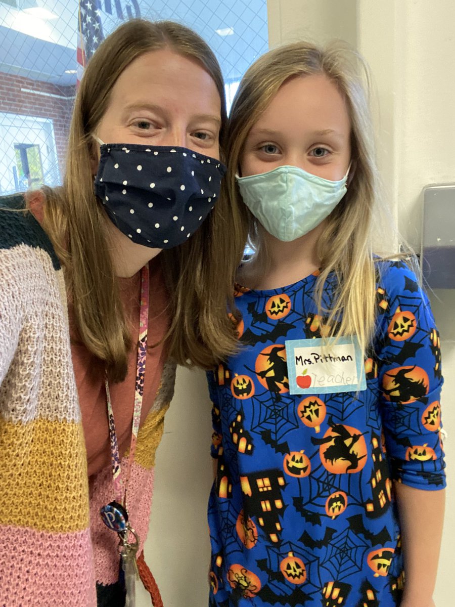PittmanCCES's tweet photo. For Pride Week the students were asked to dress up like someone who inspires them and Kaitlyn wore a name tag with my name! Super proud and thankful teacher moment! https://t.co/ThjZCraZuf