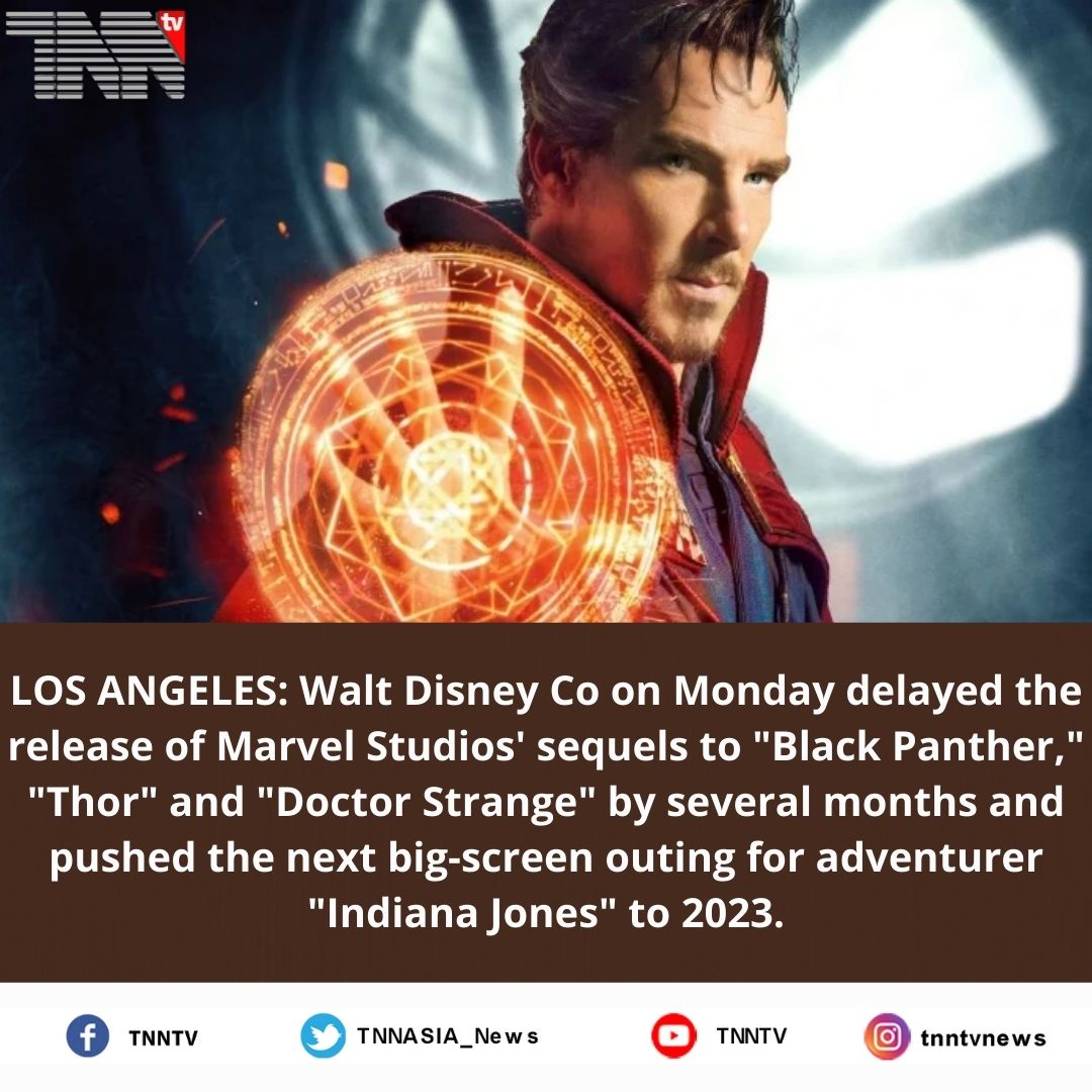 LOS ANGELES: Walt Disney Co on Monday delayed the release of Marvel Studios' sequels to Black Panther, Thor and Doctor Strange by several months and pushed the next big-screen outing for adventurer Indiana Jones to 2023.

#marvelstudios #waltdisney #indianajones #pakistan #tnn https://t.co/Q2e6316Les