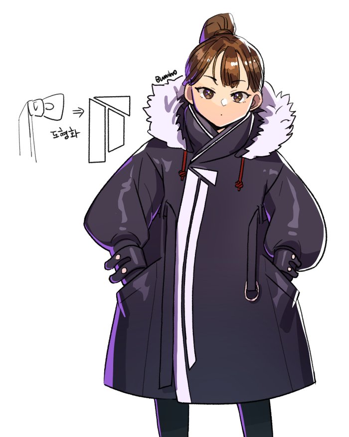 옷고름만있으면 한복이냐는 트윗보다가 도형화로 패턴까지 시켜도 괜찮지않을까 싶었다 한복스톼일 패딩